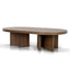 1.3m Pill Shape Coffee Table - Caramel Oak