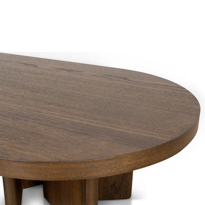 1.3m Pill Shape Coffee Table - Caramel Oak