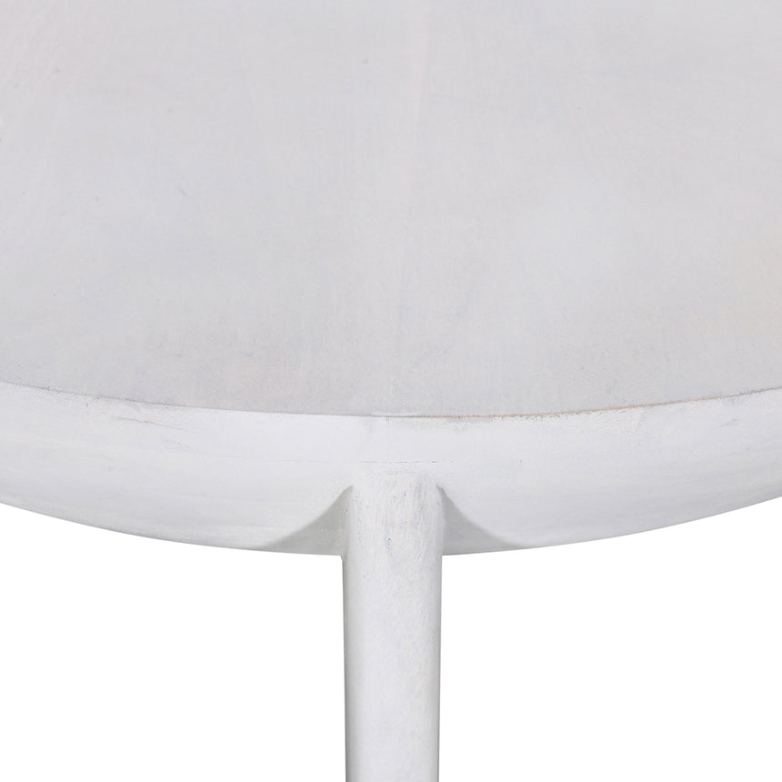 90cm Round Coffee Table - Cafe White