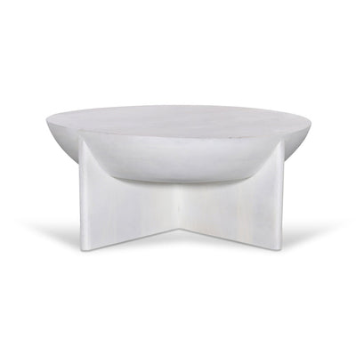 90cm Round Coffee Table - Cafe White