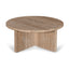 90cm Travertine Top Round Coffee Table