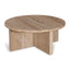 90cm Travertine Top Round Coffee Table