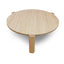 Travertine Top Round Nested Table - Creme Ash