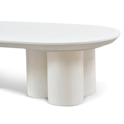 1.3m Coffee Table - Full White