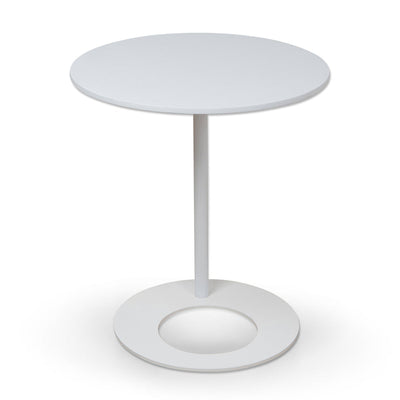 50cm Wooden Side Table - Full White