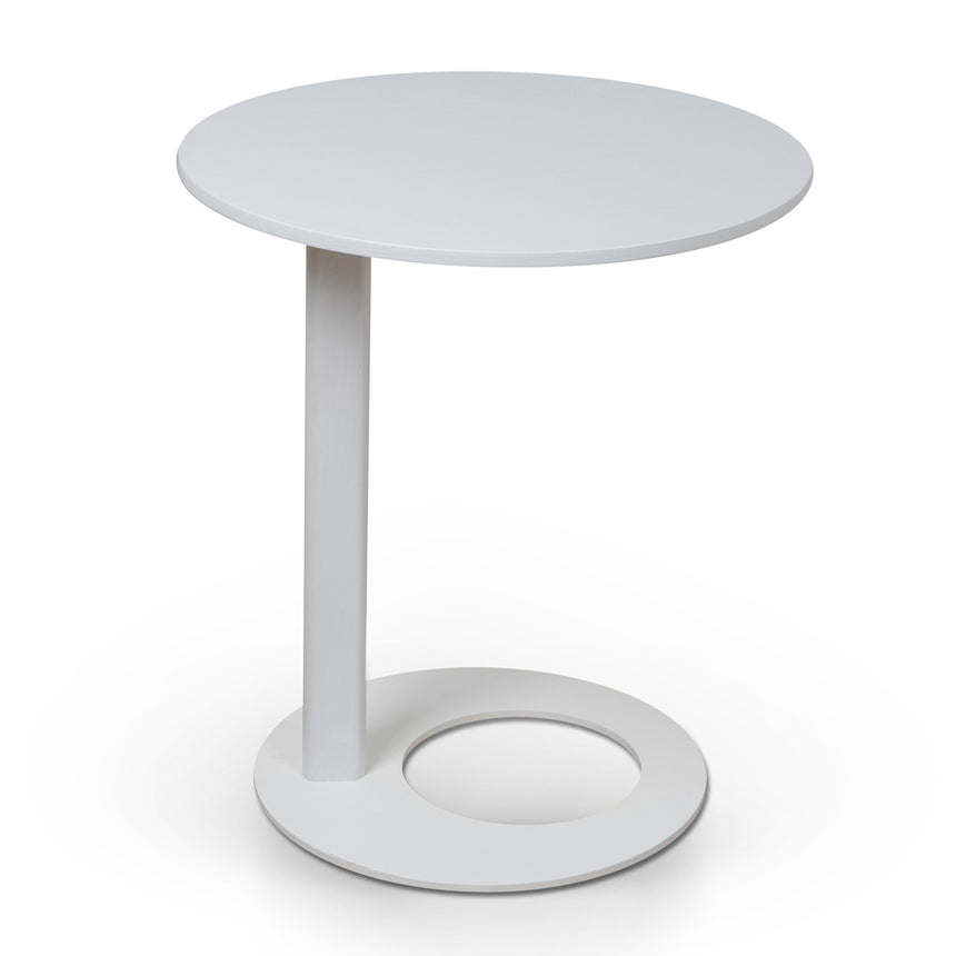 50cm Wooden Side Table - Full White