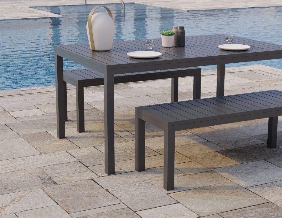 Halki Bench Seat - Outdoor - 120cm - Charcoal