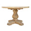 Oak Trestle Round Dining Table Weathered Oak 120cm