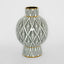 Gatsby Neck Vase Large Black & White