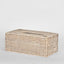 Paume Rattan Rectangle Tissue Box White Wash