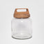 Glass Sorage Jar With Wood Lid SML