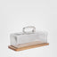 Rectangle Glass Cloche With Wood Base 32cm