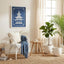 Pagoda Blue and White Wall Art B