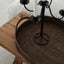 Paume Rattan Oval Serving Tray with Handles Antique Brown