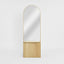 Petra Arched Mirror with Marble Shelf Natural