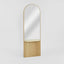 Petra Arched Mirror with Marble Shelf Natural