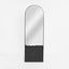 Petra Arched Mirror with Marble Shelf Black
