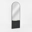 Petra Arched Mirror with Marble Shelf Black