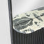 Petra Arched Mirror with Marble Shelf Black