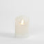 LED Battery Operated Wax Flameless Candle White 10cm