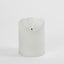LED Battery Operated Wax Flameless Candle White 12.5cm
