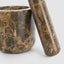Oro Mortar & Pestle Dark Emperador Marble