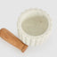 Roma Scalloped Mortar & Pestle Marble & Wood (Set of 8)