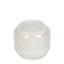 Pearl Stripe Glass Tealight Holder White
