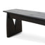 1.4m Elm Dining Bench - Full Black