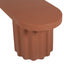 2.1m Concrete Bench - Terracotta