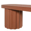 2.1m Concrete Bench - Terracotta