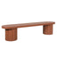 2.1m Concrete Bench - Terracotta