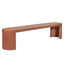 2m Concrete Bench - Terracotta