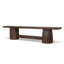 2m Elm Bench - Dark Brown