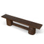 2m Elm Bench - Dark Brown