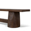 2m Elm Bench - Dark Brown