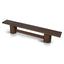 2.5m Elm Bench - Dark Brown