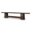 2.5m Elm Bench - Dark Brown