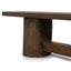 2.5m Elm Bench - Dark Brown