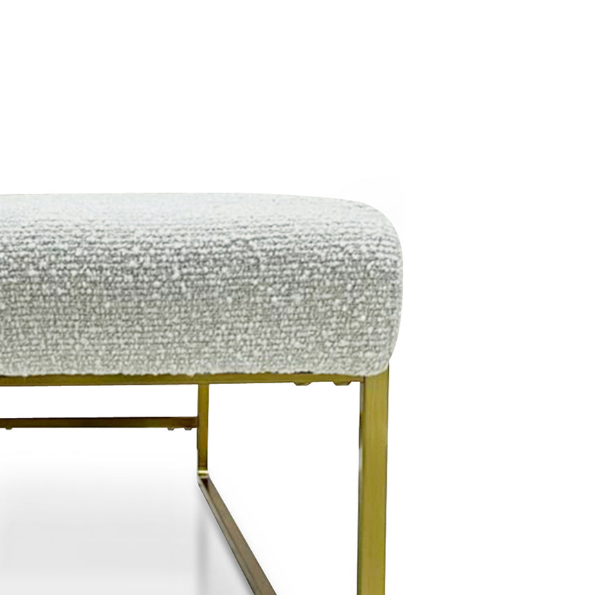 1.52m Bench - Pearl Grey Boucle