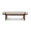 1.6m Walnut Elm Bench - Natural Linen