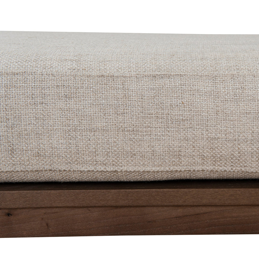 1.6m Walnut Elm Bench - Natural Linen