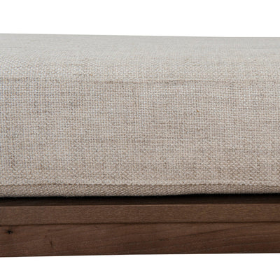 1.6m Walnut Elm Bench - Natural Linen