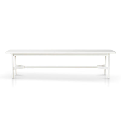 1.8m Wooden Bench - Full White