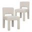 Claude Set of 2 Dining Chairs Beige Velvet