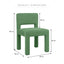 Claude Set of 2 Dining Chairs Green Velvet