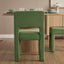 Claude Set of 2 Dining Chairs Green Velvet