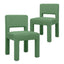Claude Set of 2 Dining Chairs Green Velvet