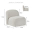 Luca Block Accent Chair Cream