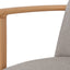 Set of 2 - Natural Dining Armchair - Grey Seat